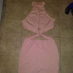 Light Pink One Piece Dress Large
